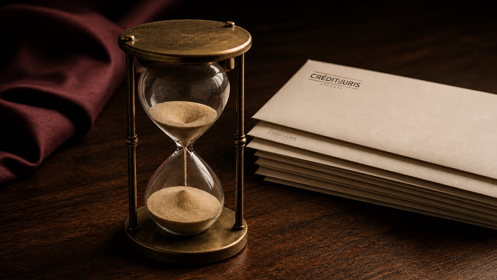 Hourglass on stack of legal papers — Ontario limitation period metaphor